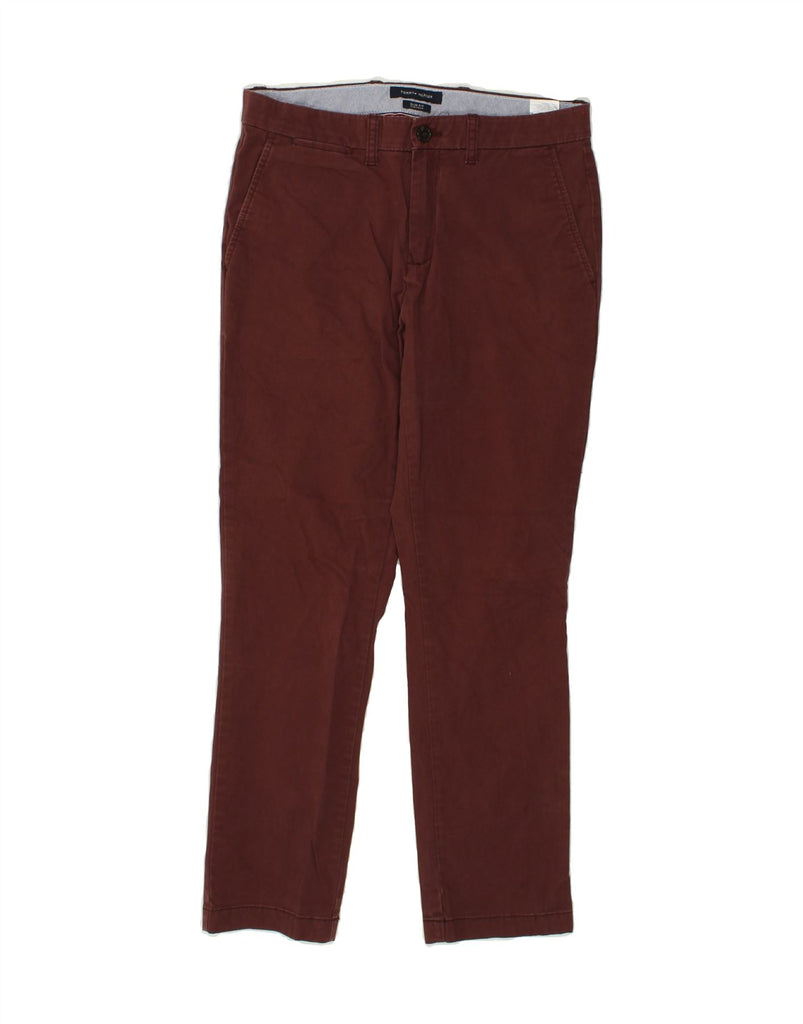 TOMMY HILFIGER Mens Slim Chino Trousers W31 L30 Brown Cotton | Vintage Tommy Hilfiger | Thrift | Second-Hand Tommy Hilfiger | Used Clothing | Messina Hembry 