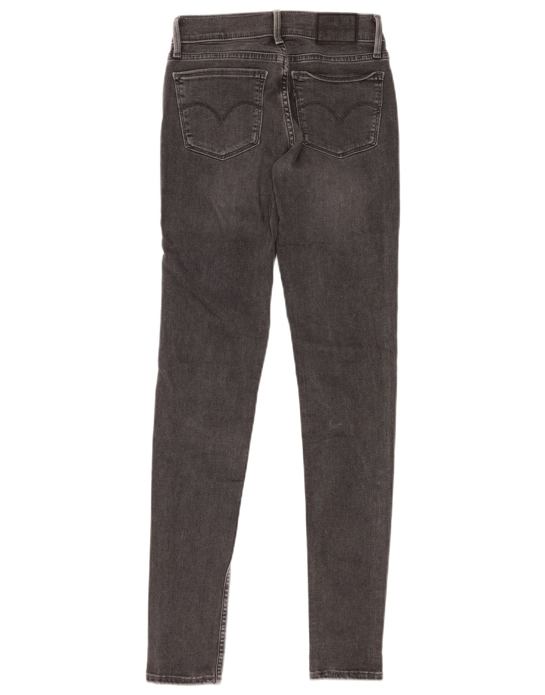 Levi's Womens 710 Super Skinny Jeans W25 L32 Grey Cotton