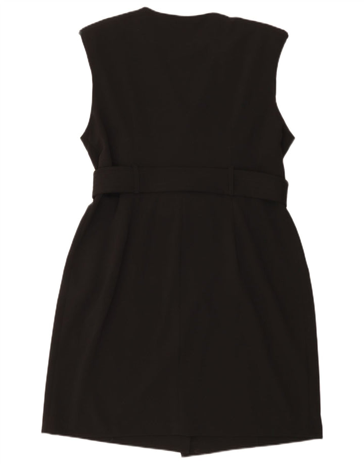Calvin Klein Womens Sleeveless Sheath Dress US 14 Large Black Polyester