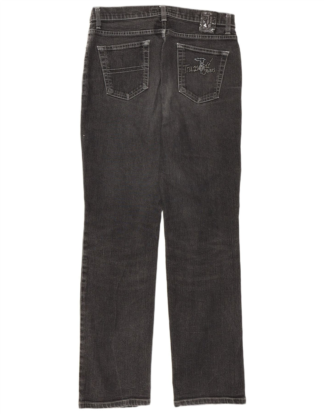 Trussardi Womens Straight Jeans W29 L31 Grey Cotton
