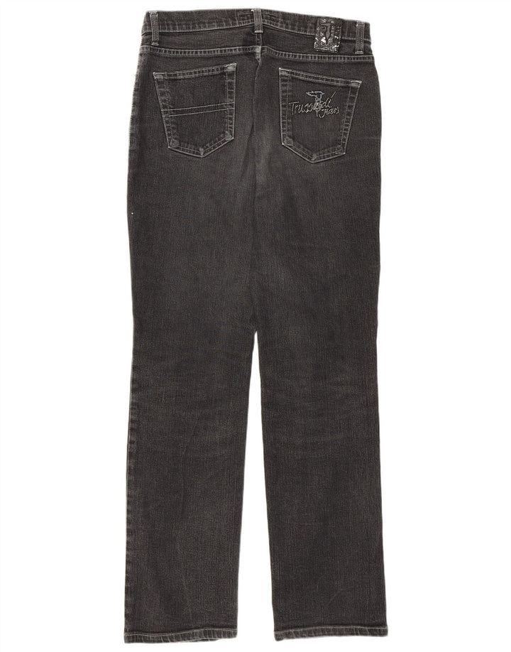 Trussardi Womens Straight Jeans W29 L31 Grey Cotton