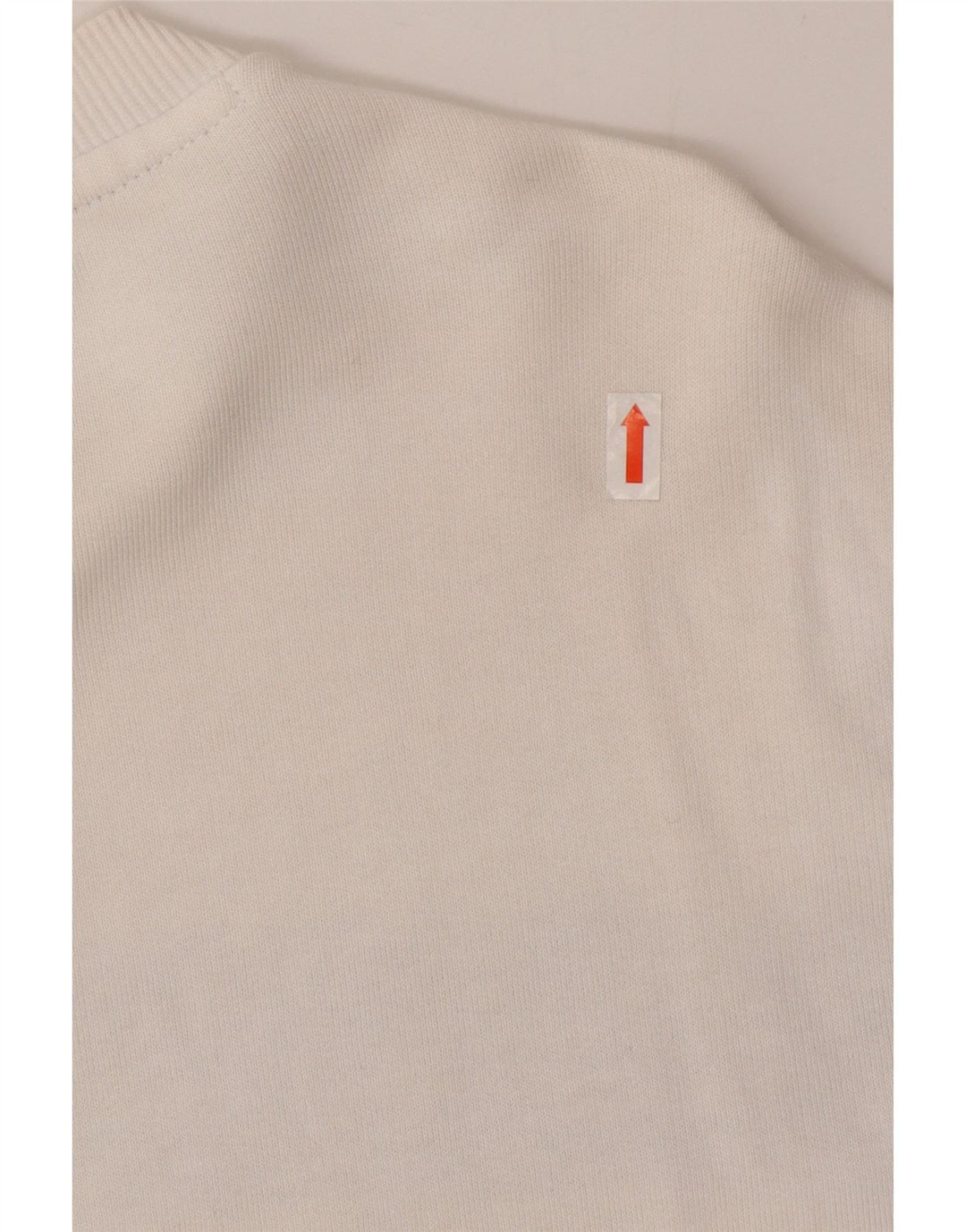 Guess Mens Graphic Top Long Sleeve Medium White Colourblock Cotton