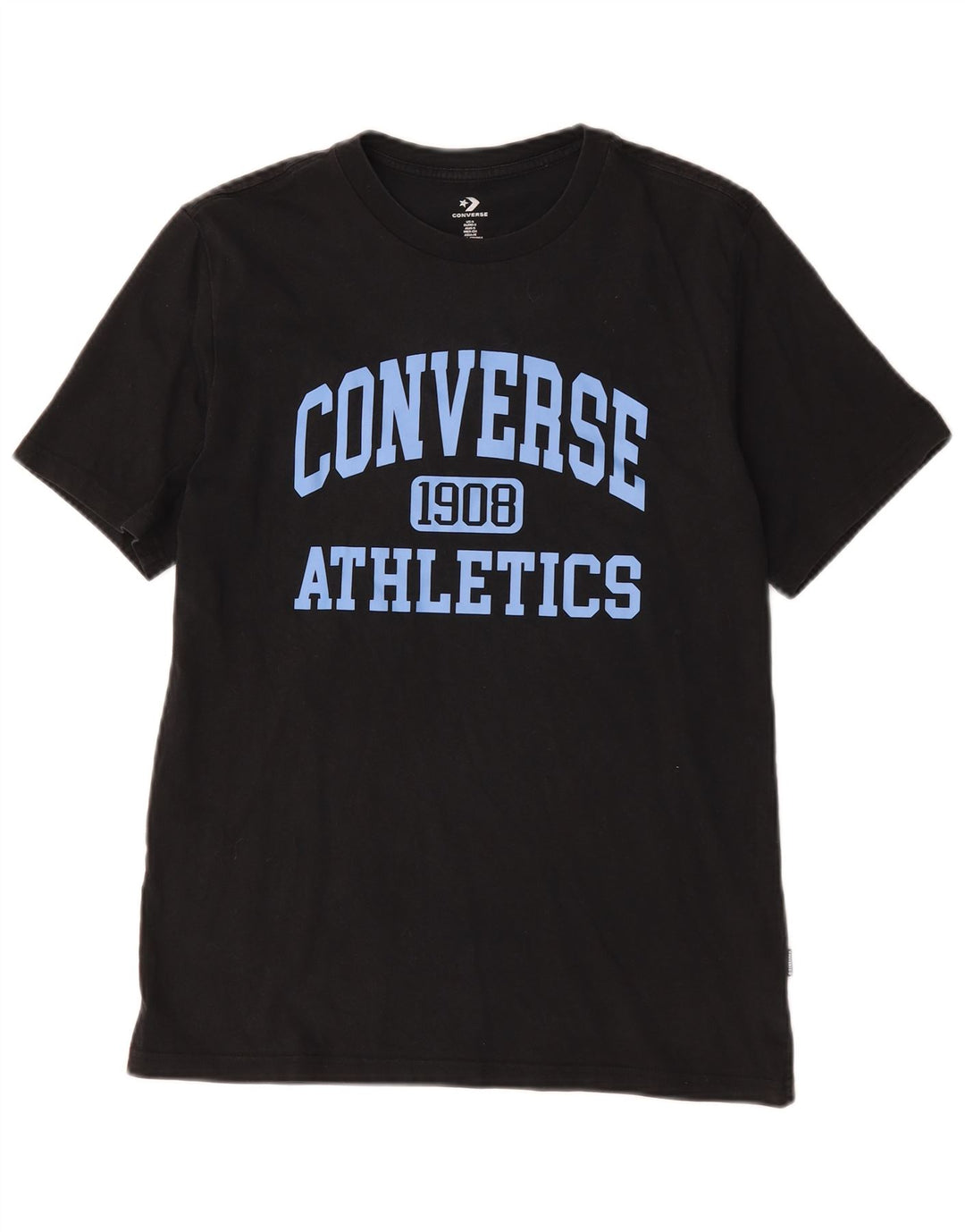 Converse Mens Graphic T-Shirt Top Small Black Cotton