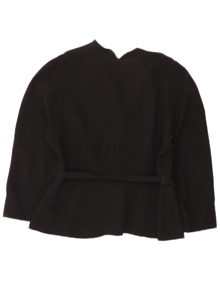 Vintage Womens 4 Button 3/4 Sleeve Blazer Jacket IT 44 Medium Black