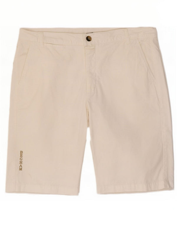 Slam Mens Chino Shorts IT 48 Medium W32 White Cotton