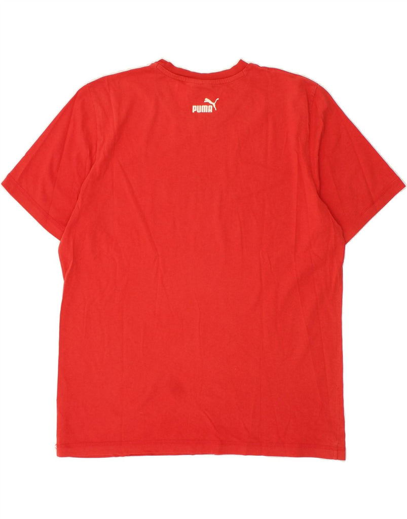 PUMA Mens Graphic T-Shirt Top XL Red Cotton Vintage Puma and Second-Hand Puma from Messina Hembry 