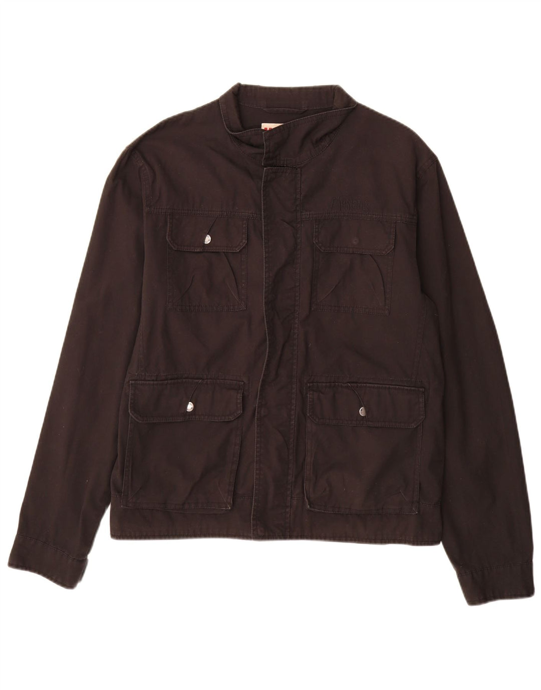 Mustang Mens Utility Jacket UK 40 Large Brown Cotton