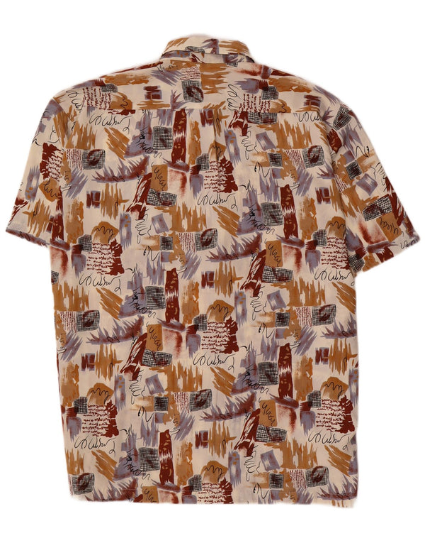 Vintage Mens Abstract Pattern Shirt 2XL Multicoloured Colourblock