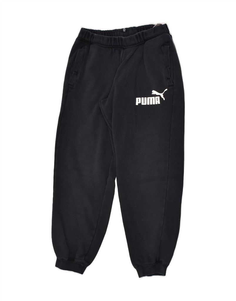 PUMA Boys Graphic Tracksuit Trousers Joggers 13-14 Years XL Navy Blue | Vintage Puma | Thrift | Second-Hand Puma | Used Clothing | Messina Hembry 