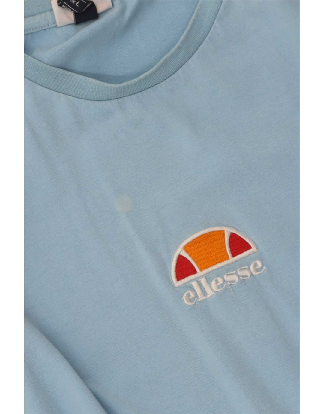 Ellesse Mens Graphic T-Shirt Top Large Blue Colourblock Cotton