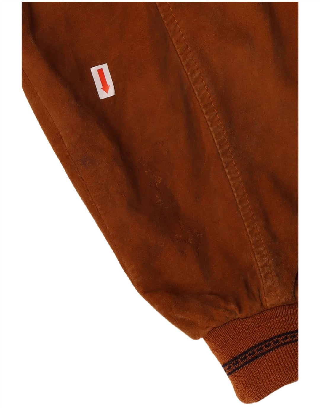 VINTAGE Mens Suede Bomber Jacket IT 50 Large Brown Leather