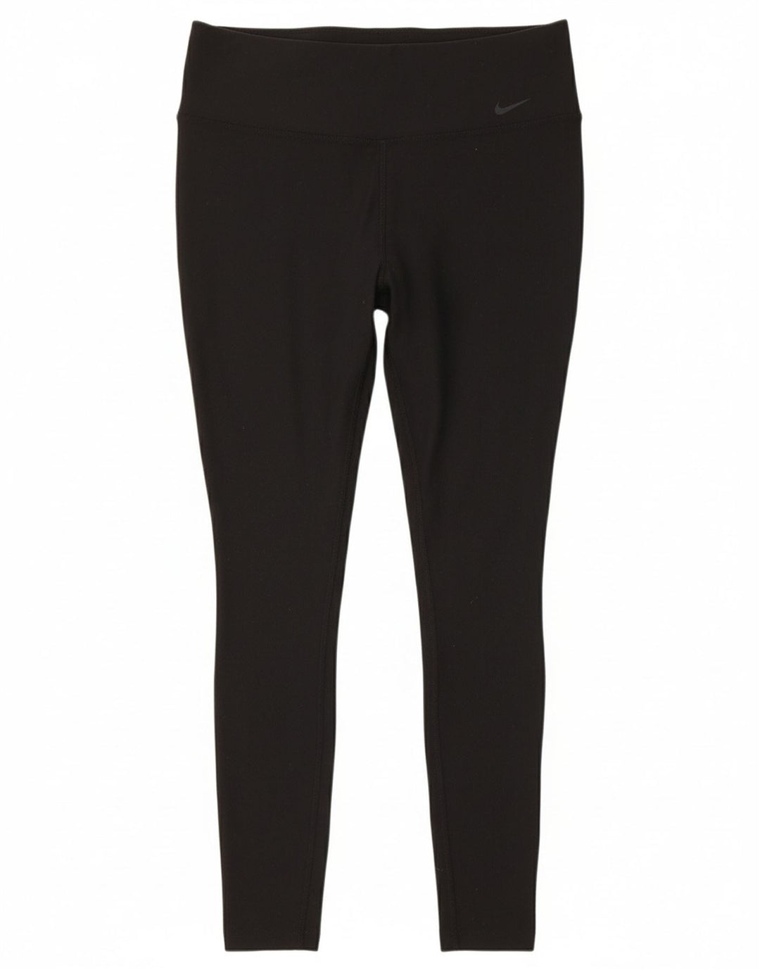 NIKE Womens Dri Fit Leggings UK 14 Medium Black Polyester