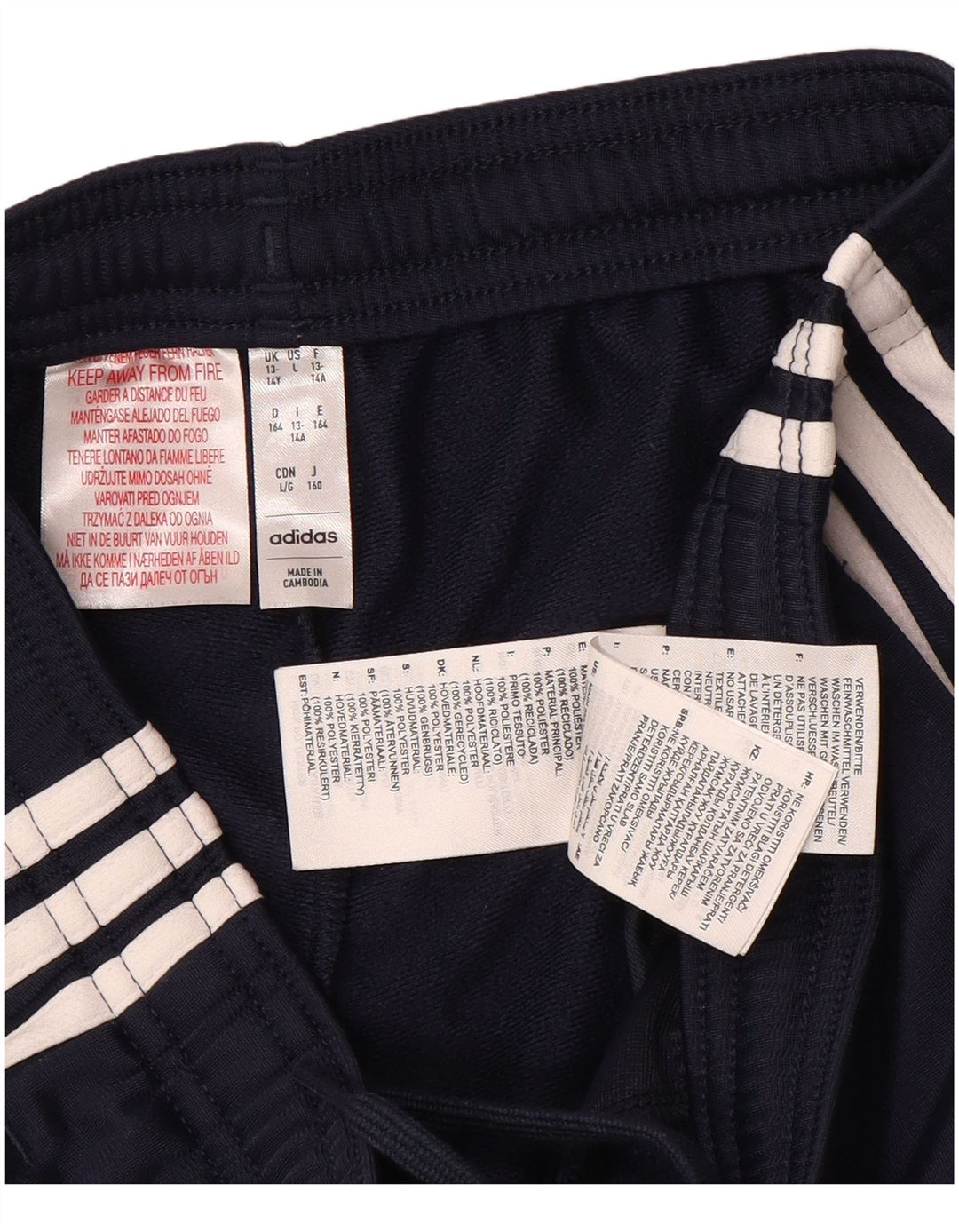 Adidas Boys Tracksuit Trousers 13-14 Years Navy Blue