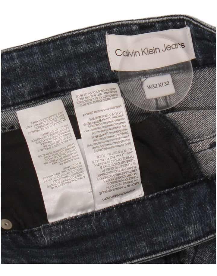 CALVIN KLEIN Mens Slim Jeans W32 L32 Blue Cotton