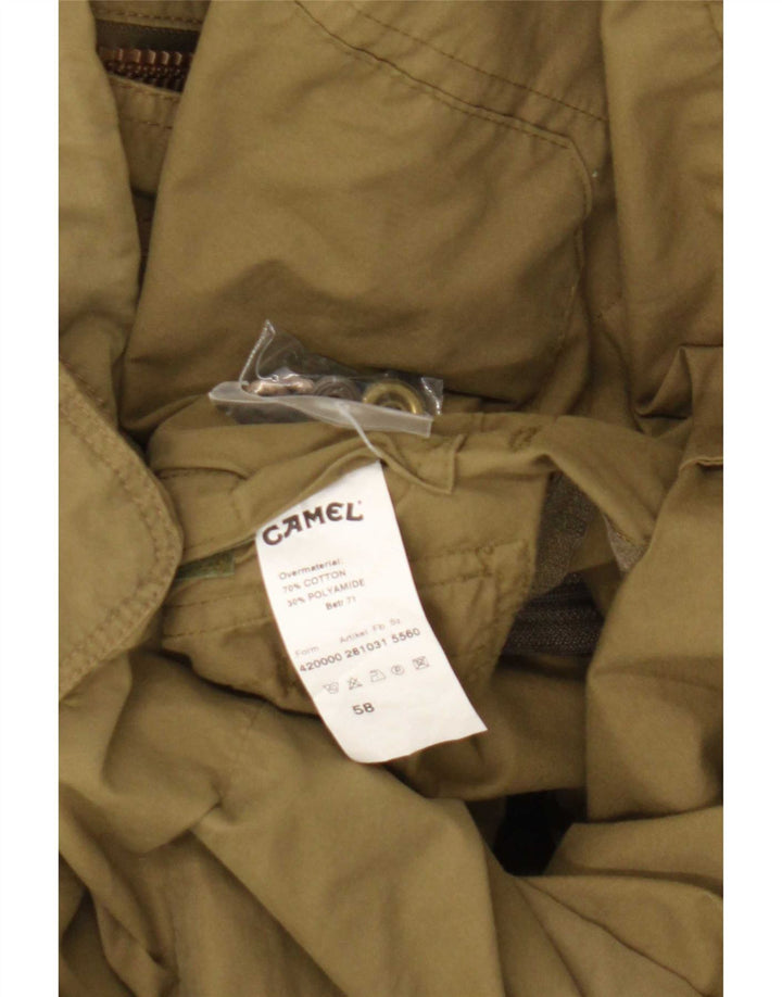 Camel Active Mens Hooded Utility Jacket EU 58 2XL Khaki Cotton
