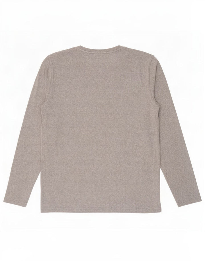 Fat Face Mens Top Long Sleeve Small Grey Cotton