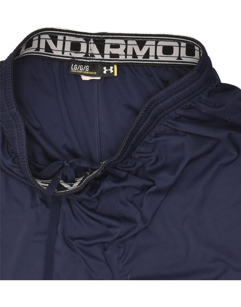 UNDER ARMOUR Mens Sport Shorts Large Navy Blue Polyester | Vintage Under Armour | Thrift | Second-Hand Under Armour | Used Clothing | Messina Hembry 