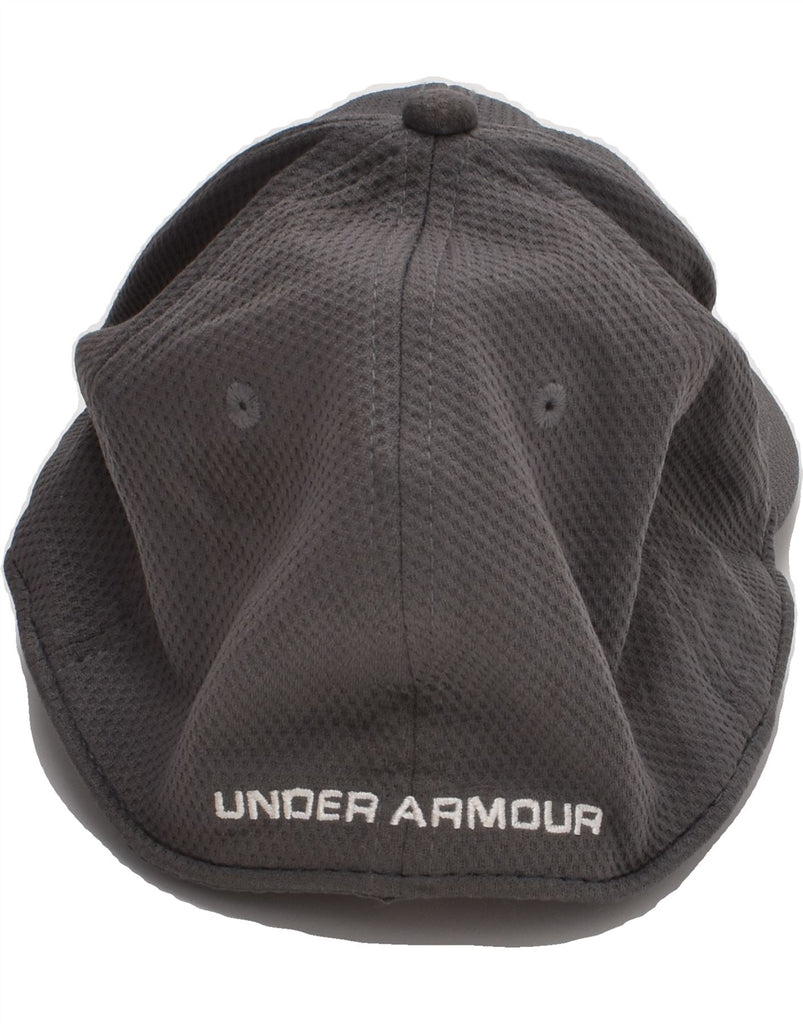 UNDER ARMOUR Mens Graphic Baseball Cap Medium/Large Grey Polyester | Vintage Under Armour | Thrift | Second-Hand Under Armour | Used Clothing | Messina Hembry 