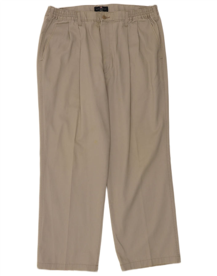 Marks & Spencer Mens Blue Harbour Pegged Chino Trousers W38 L29 Beige
