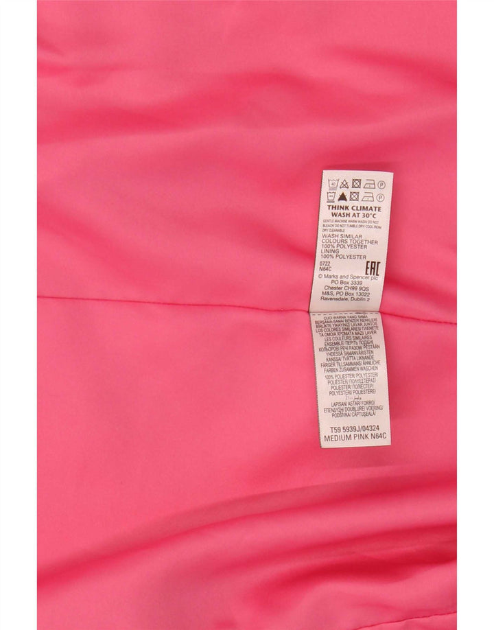 Marks & Spencer Womens 3/4 Sleeve Open Blazer Jacket UK 12 Medium Pink