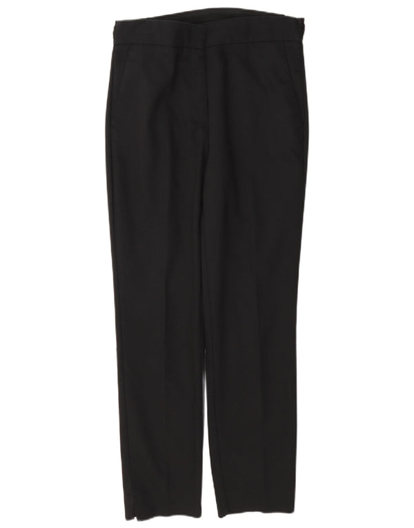 Zara Womens High Waist Slim Fit Chino Trousers Medium W28 L27 Black Cotton