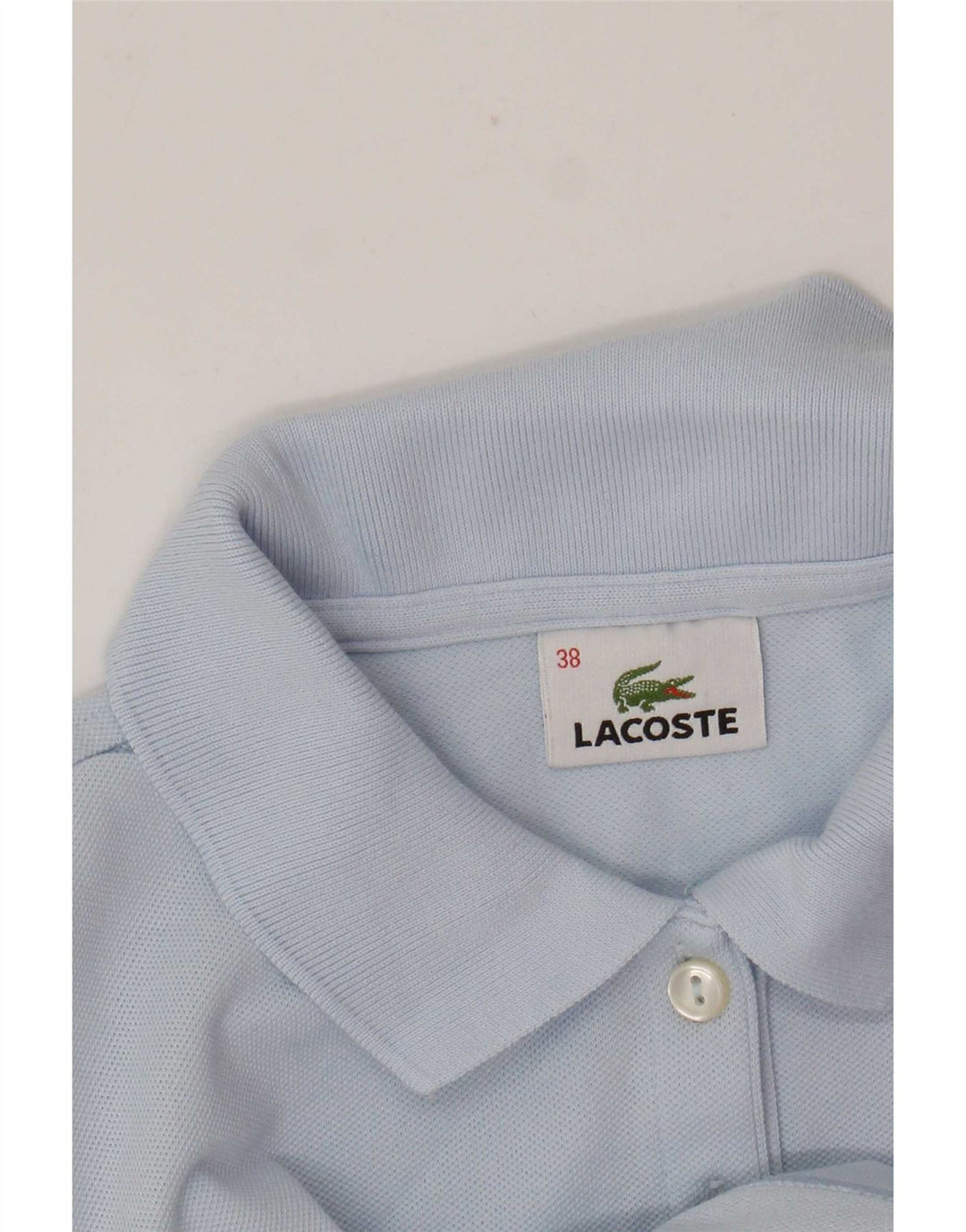 Lacoste Womens Polo Shirt Size 38 Medium Blue