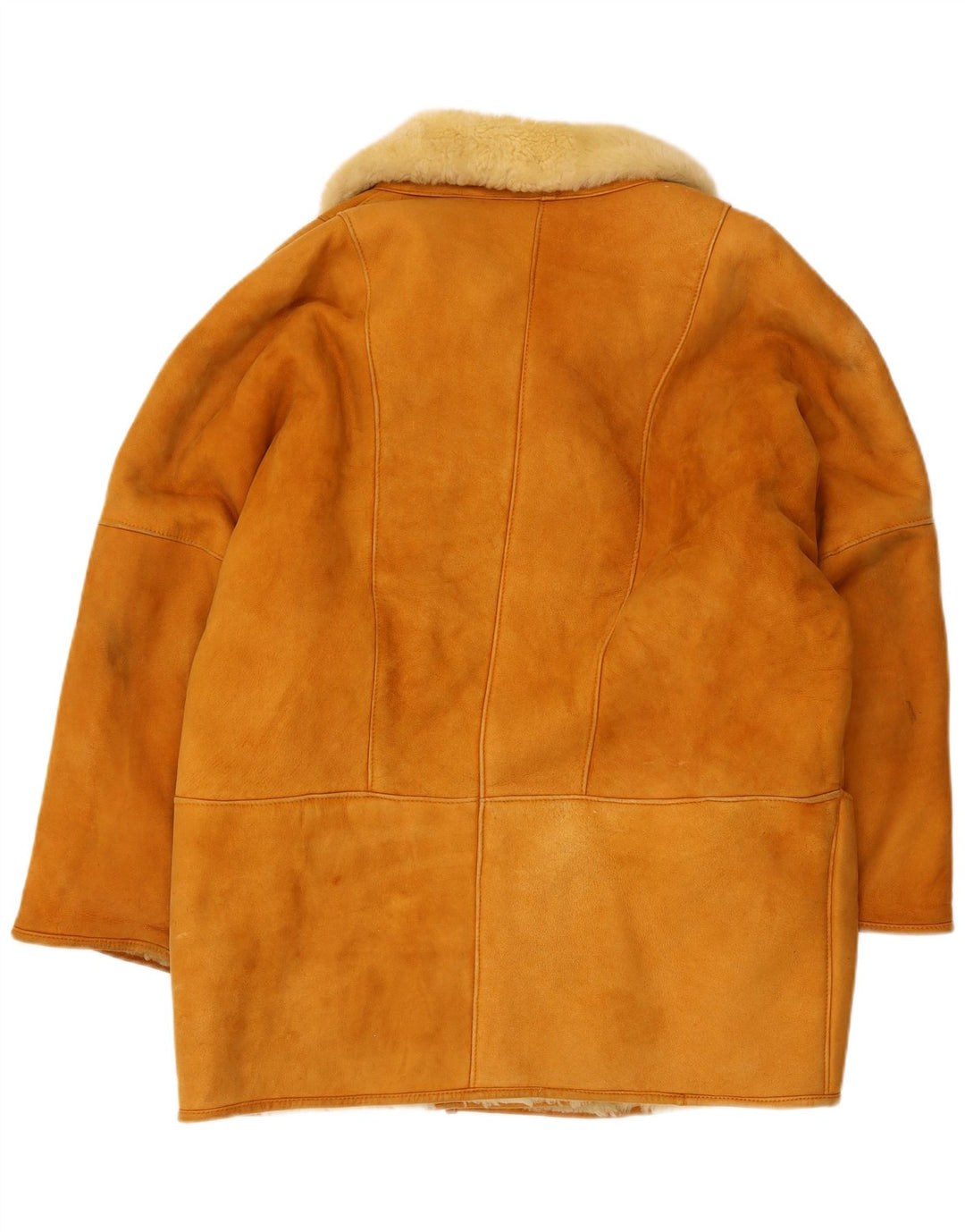 Gianluca Lorenzi Womens Oversized Shearling Jacket IT 46 Large Beige