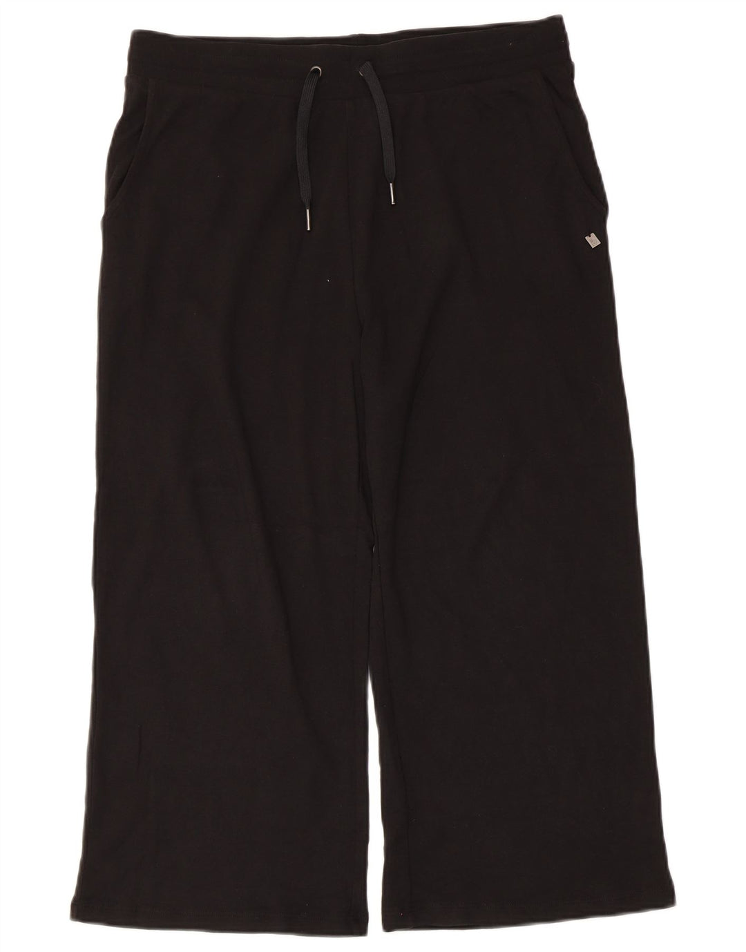 Dack's Womens Capri Tracksuit Trousers UK 16 Large  Black Cotton