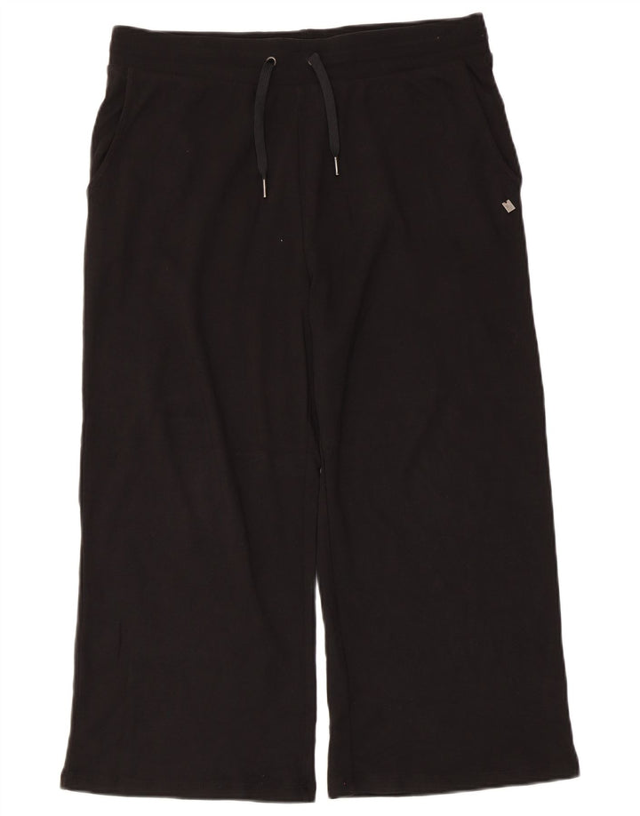 Dack's Womens Capri Tracksuit Trousers UK 16 Large  Black Cotton