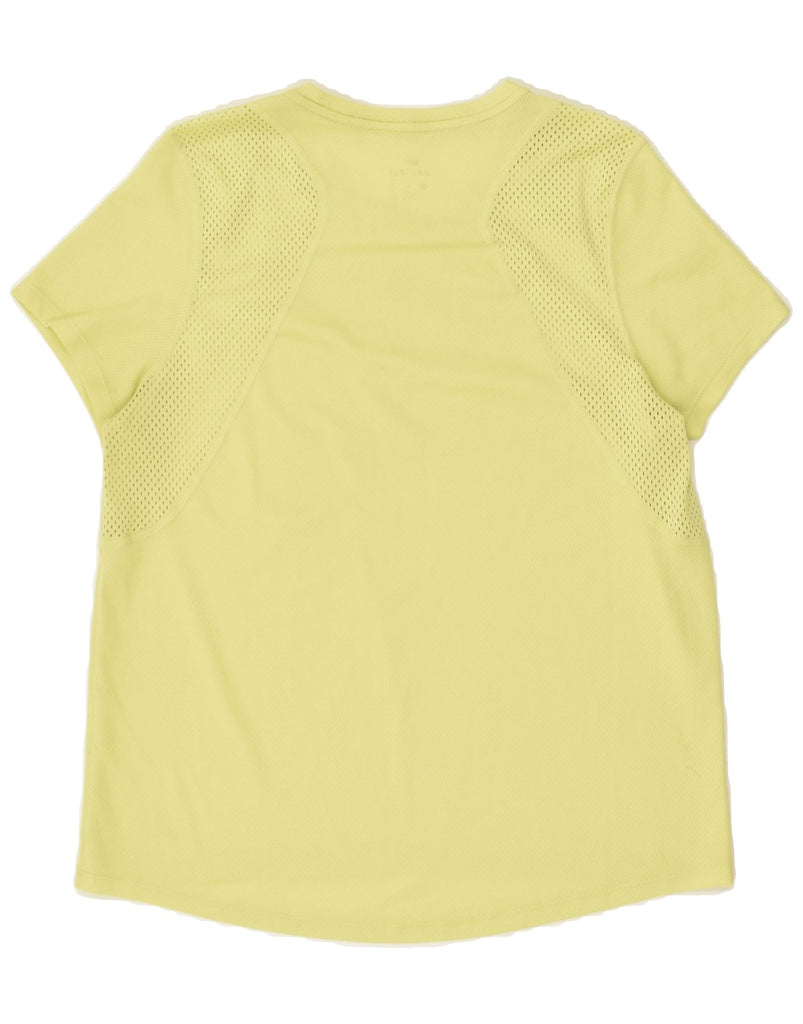 NIKE Womens Dri Fit T-Shirt Top UK 14 Medium Yellow Vintage Nike and Second-Hand Nike from Messina Hembry 