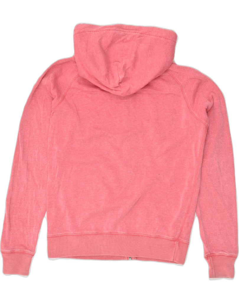 JACK WILLS Womens Graphic Zip Hoodie Sweater UK 10 Small Pink Cotton | Vintage Jack Wills | Thrift | Second-Hand Jack Wills | Used Clothing | Messina Hembry 