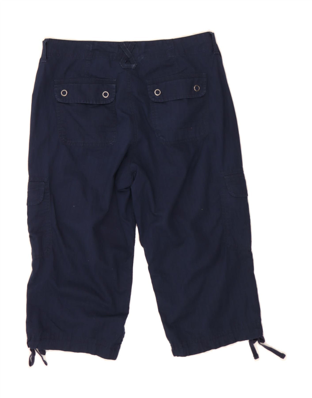 EDDIE BAUER Womens Cargo Capri Trousers US 8 Medium W32 L18 Navy Blue Vintage Eddie Bauer and Second-Hand Eddie Bauer from Messina Hembry 