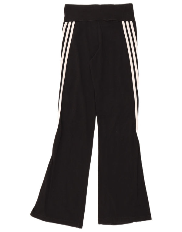 Adidas Girls Flare Tracksuit Trousers 13-14 Years  Black Cotton
