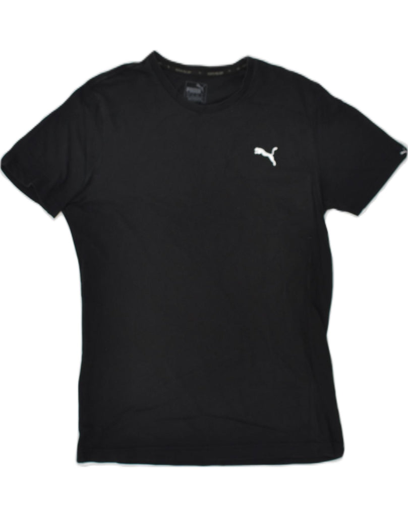 PUMA Mens T-Shirt Top Medium Black Cotton | Vintage Puma | Thrift | Second-Hand Puma | Used Clothing | Messina Hembry 