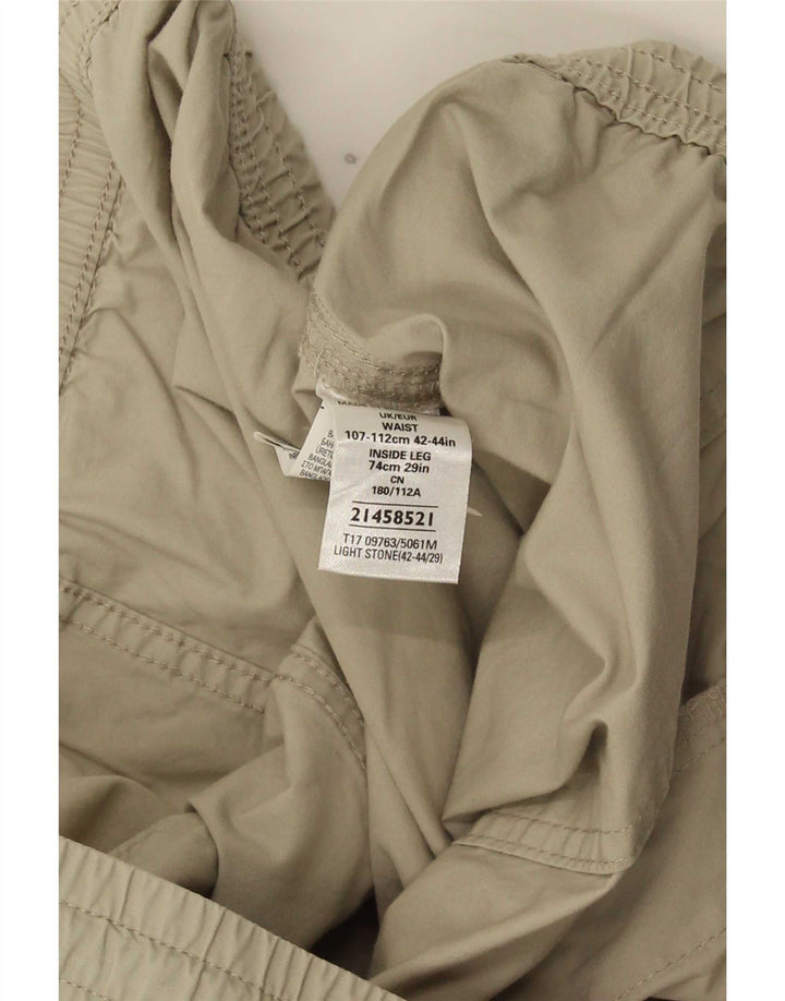 Marks & Spencer Mens Casual Trousers W42 L29 Beige Cotton