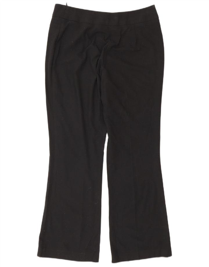 Marks & Spencer Womens Bootcut Casual Trousers UK 12 Medium W30 L29 Black