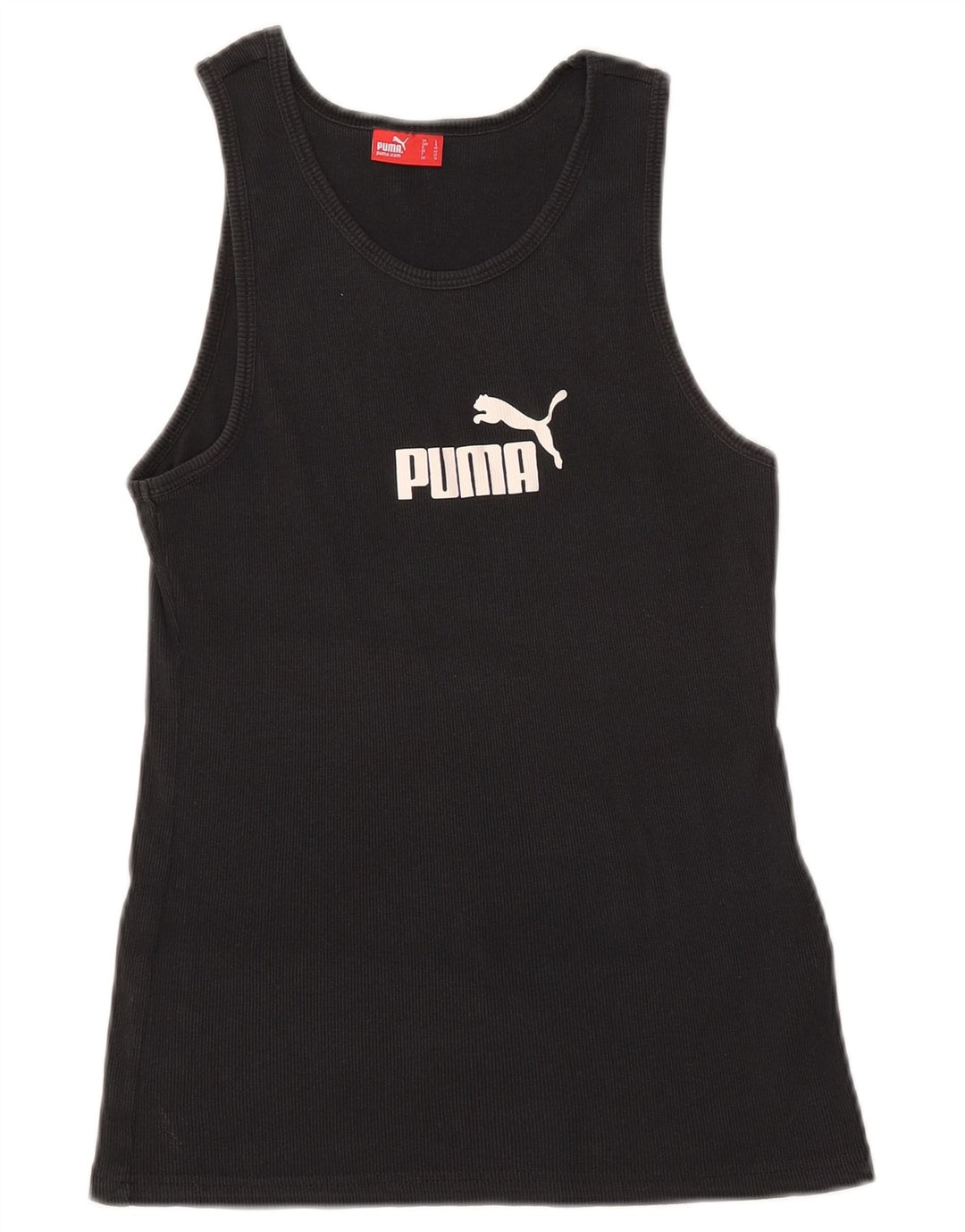 Puma Womens Graphic Vest Top UK 14 Large Black Cotton