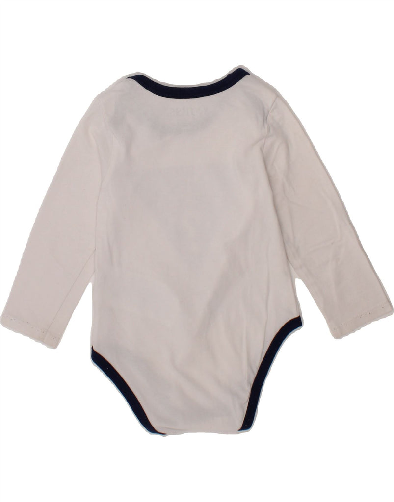 GUESS Baby Boys Graphic Long Sleeve Bodysuit 6-9 Months White Cotton Vintage Guess and Second-Hand Guess from Messina Hembry 