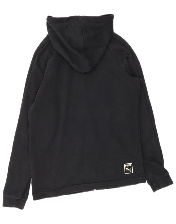 Puma Mens Zip Hoodie Sweater XS Black Cotton