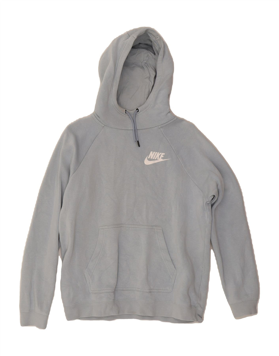 NIKE Womens Hoodie Jumper UK 14 Medium Blue Cotton Vintage Nike and Second-Hand Nike from Messina Hembry 
