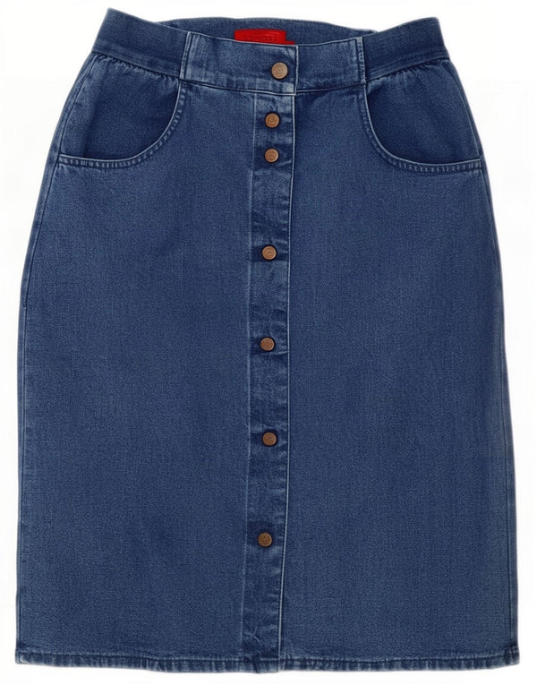 Elegant Project Womens Denim Skirt IT 46 Large W30 Blue Cotton