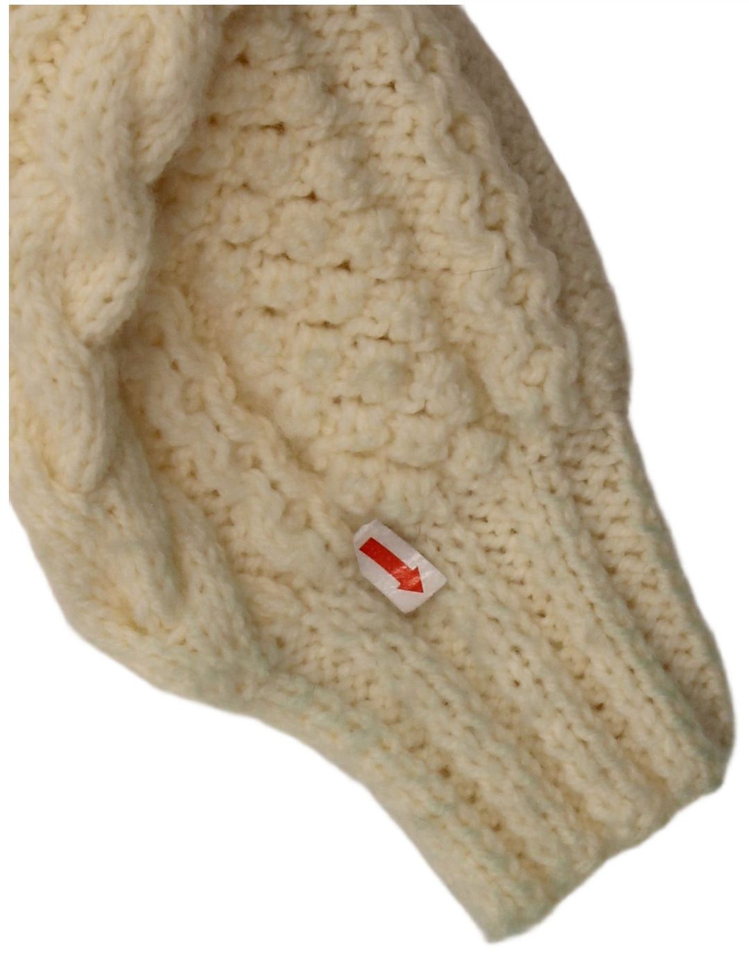 VINTAGE Womens Crew Neck Jumper Sweater UK 14 Large Off White