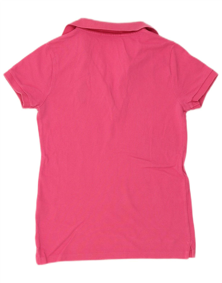 POLO RALPH LAUREN Womens Polo Shirt UK 6 XS Pink Cotton