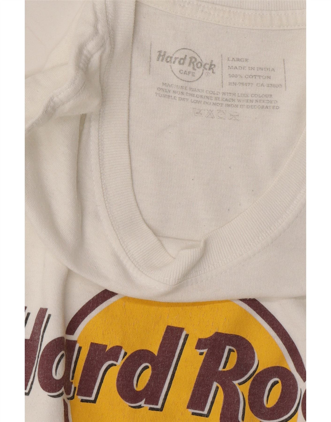 HARD ROCK CAFE Mens Koln Graphic T-Shirt Top Large White Cotton Vintage Hard Rock Cafe and Second-Hand Hard Rock Cafe from Messina Hembry 