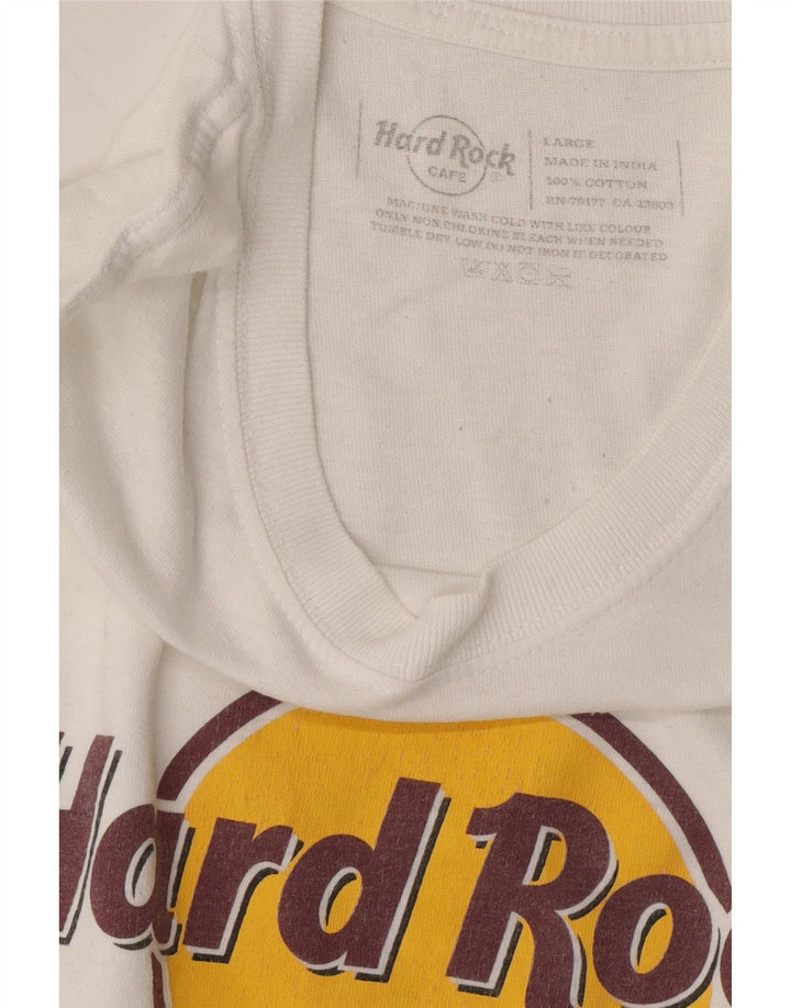 HARD ROCK CAFE Mens Koln Graphic T-Shirt Top Large White Cotton Vintage Hard Rock Cafe and Second-Hand Hard Rock Cafe from Messina Hembry 