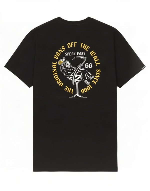 Vans Mens Classic Fit Graphic T-Shirt Top Large Black Cotton