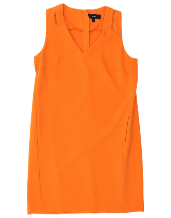 Next Womens Sleeveless Shift Dress UK 10 Small Orange