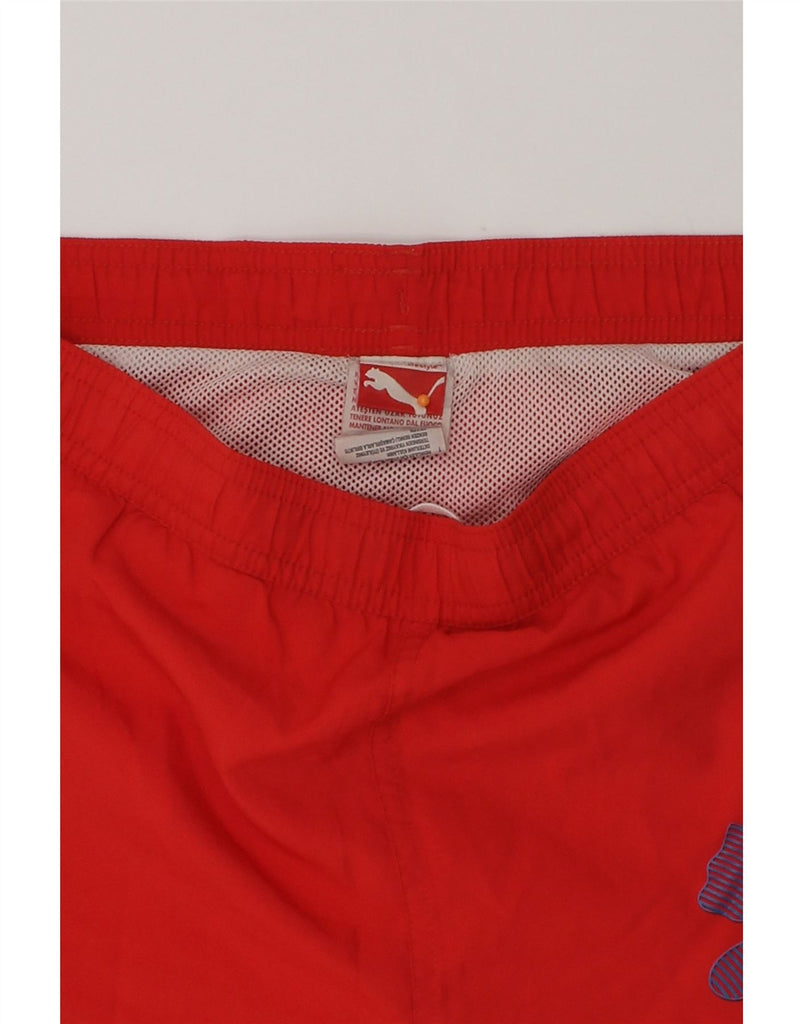 PUMA Boys Graphic Sport Shorts 11-12 Years Red Polyester | Vintage Puma | Thrift | Second-Hand Puma | Used Clothing | Messina Hembry 