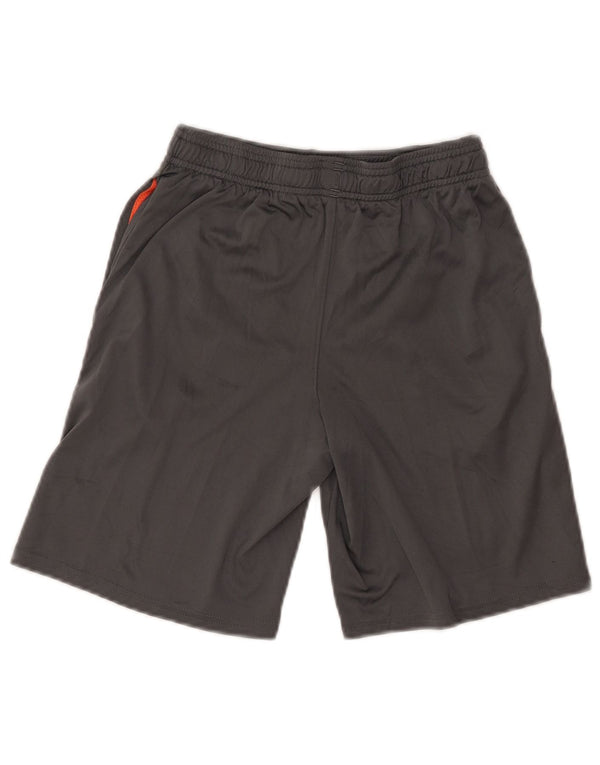 UNDER ARMOUR Boys Heat Gear Graphic Sport Shorts 9-10 Years Medium  Grey