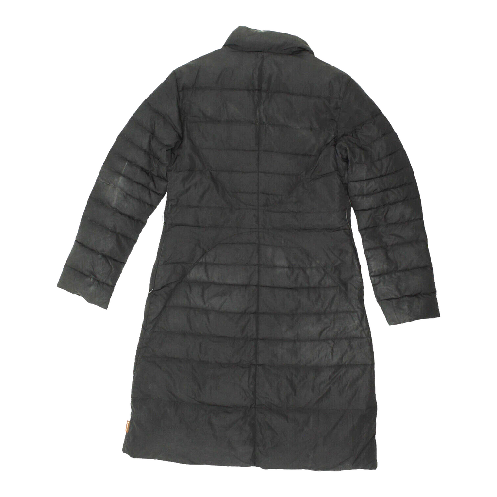 Moncler Womens Long Black Lightweight Down Padded Puffer Coat | Vintage Designer | Vintage Messina Hembry | Thrift | Second-Hand Messina Hembry | Used Clothing | Messina Hembry 